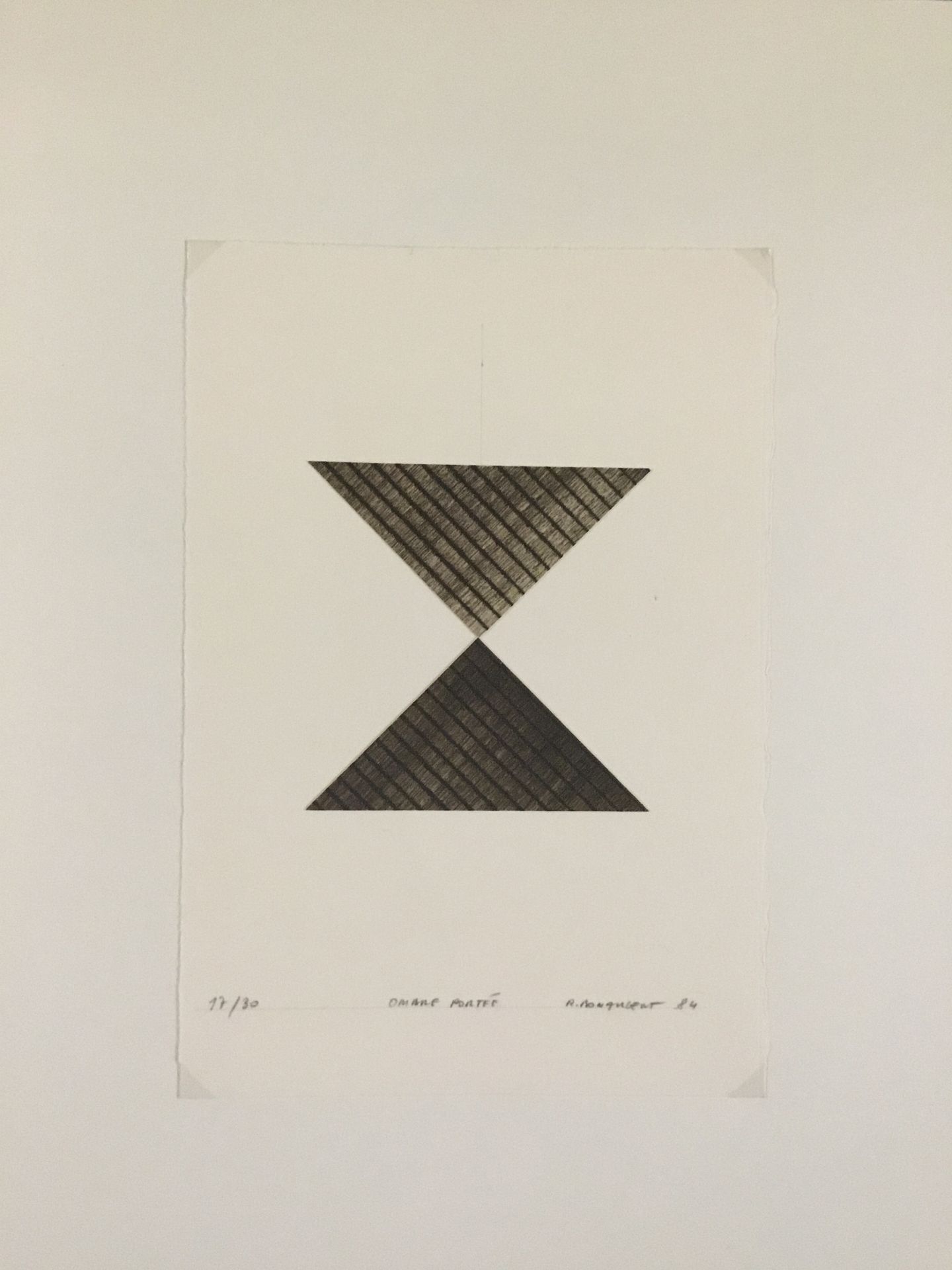 Null 博纳金-勒内（BONARGENT René

纸上蚀刻和拼贴，右下角有签名，30处有编号，日期为1984年。

格式 24 x 17 cm