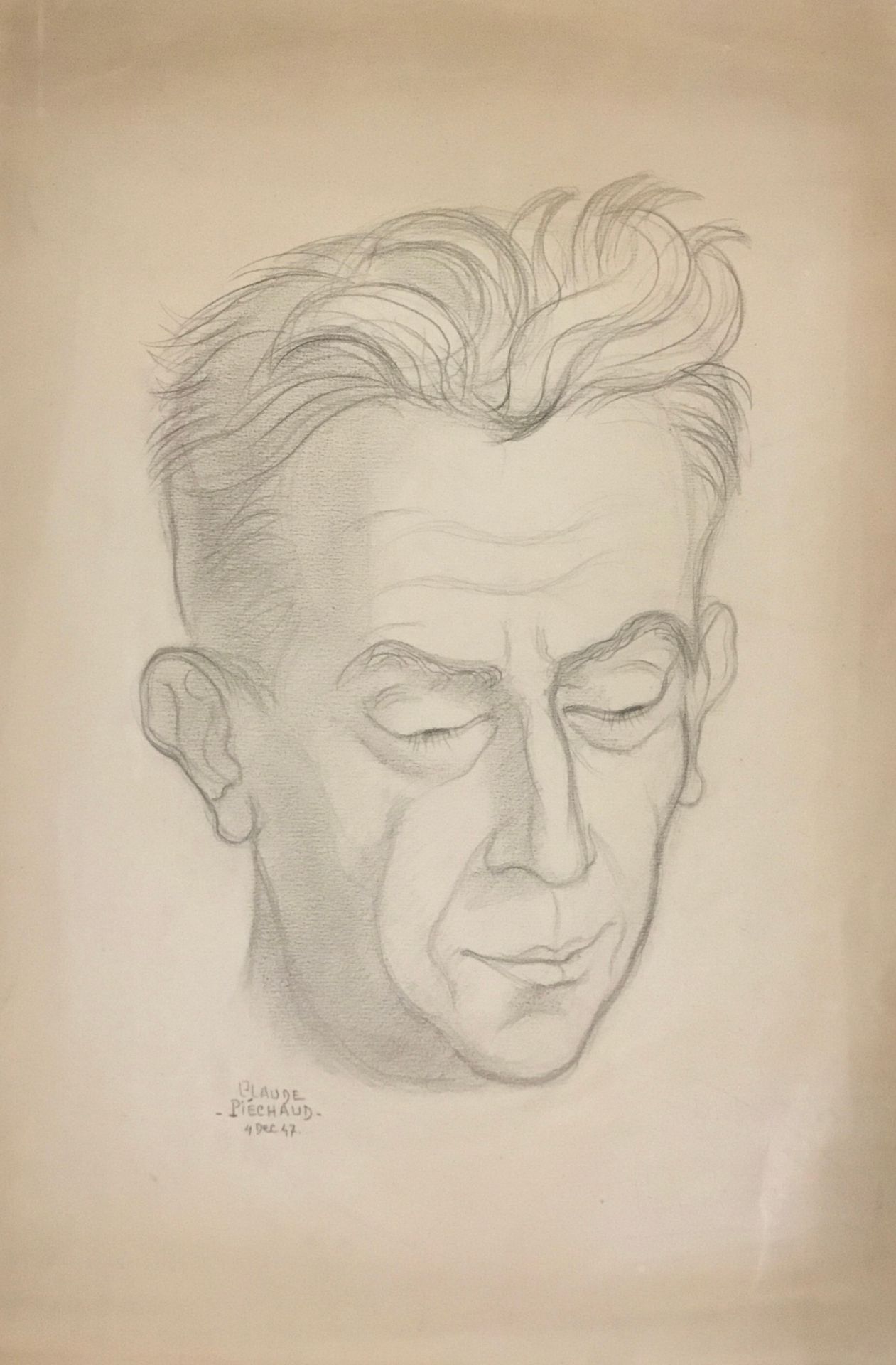 Null PIECHAUD Claude 

Pencil drawing Portrait of Marcel Aymé. 

Format 34 x 27 &hellip;