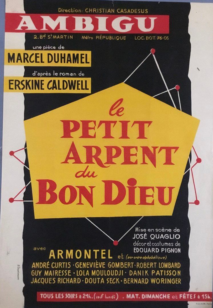 Null TRAMBOUZE的海报，让-克劳德剧院Ambigu Christian Casadeus Marcel Duhamel "Le petit arpe&hellip;