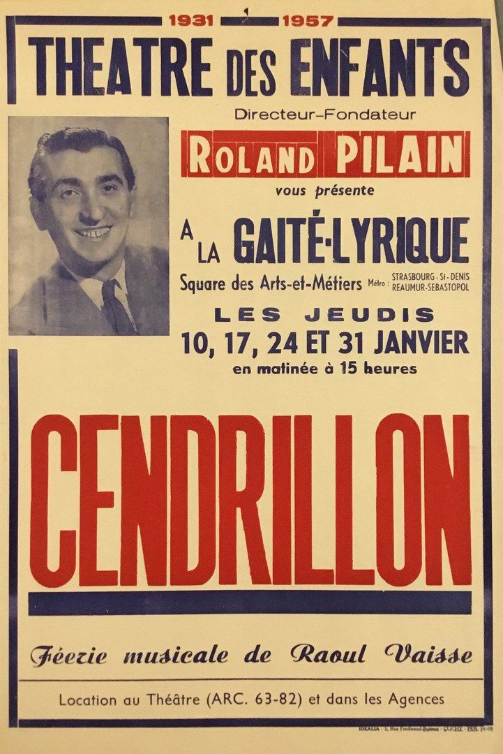 Null 拉乌尔-韦斯1957年创作的 "儿童剧院"（Theatre des enfants à la gaité lyrique CENDRILLON Rol&hellip;