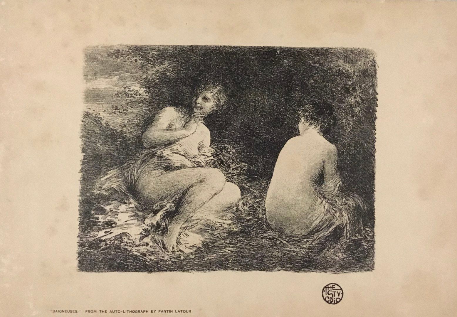 Null FANTIN-LATOUR Henri 

Lithography "the bathers" stamped in bottom on the ri&hellip;