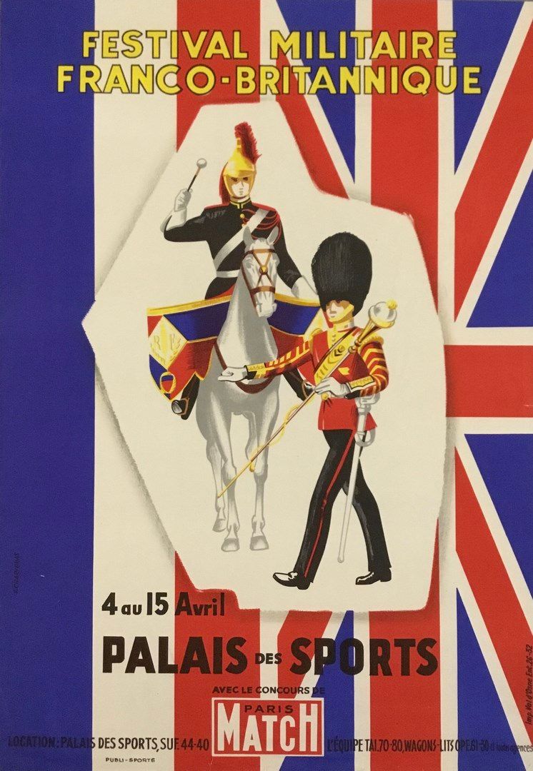 Null 查尔斯-Y

大约在1950年，法英军事节的海报《巴黎竞赛》。

格式 55 x 39 cm