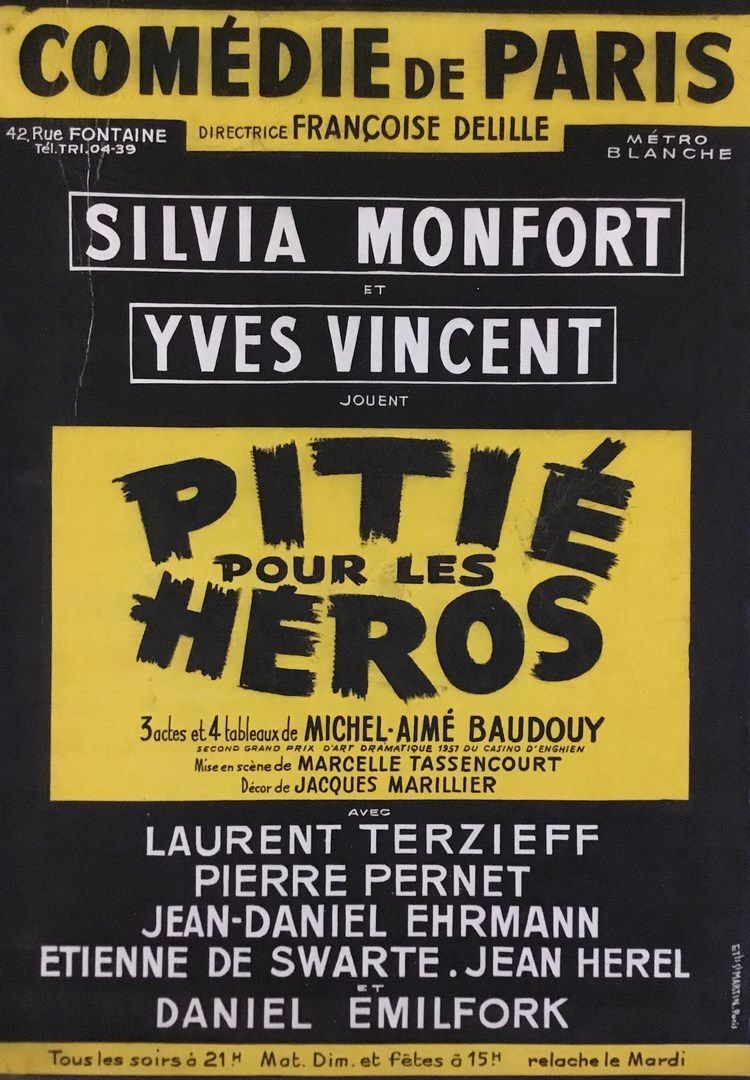 Null Affiche de spectacle La comédie de Paris Sylvia Monfort Yves Vincent "Pitié&hellip;