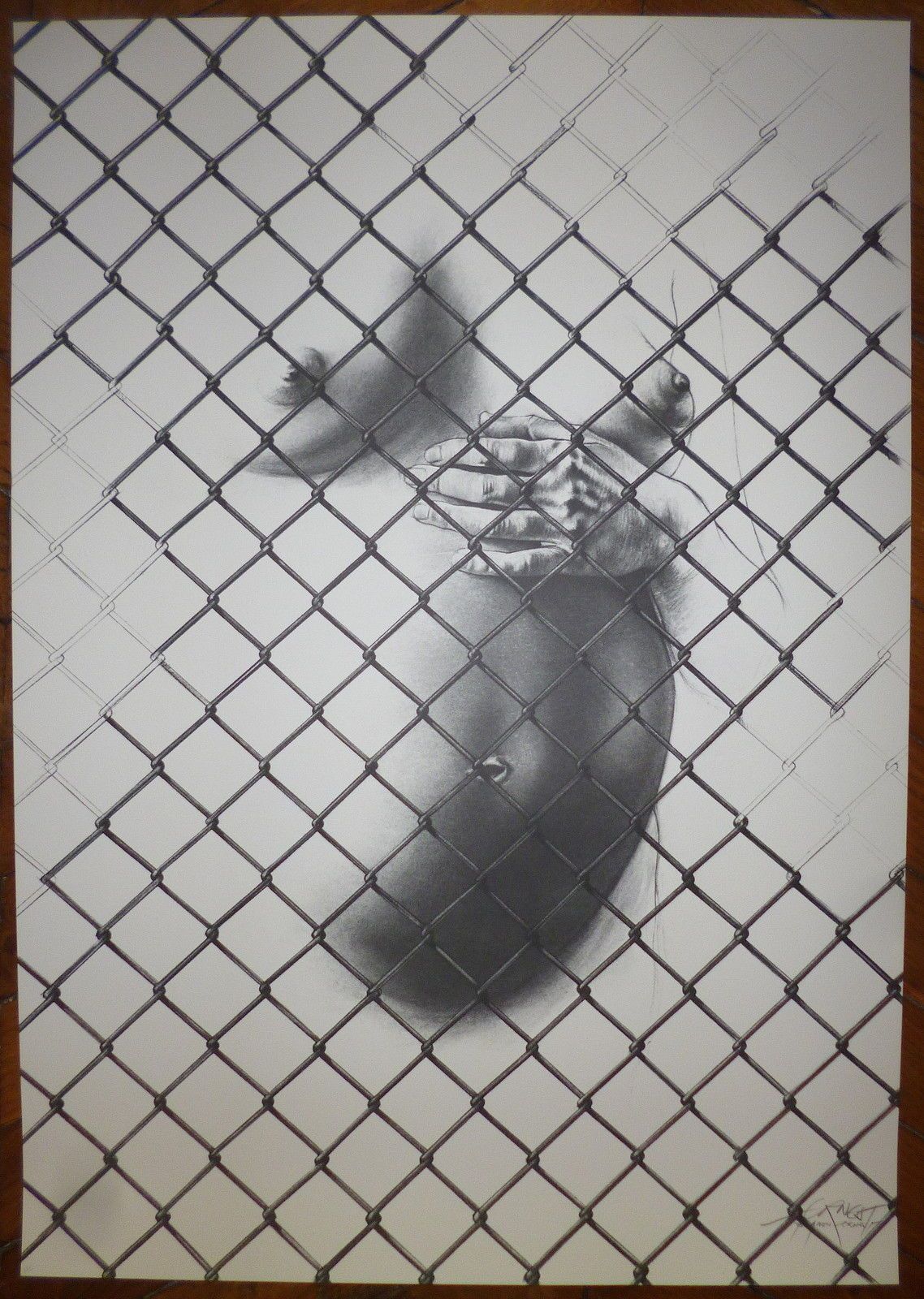 Null 埃内斯特-皮尼翁 埃内斯特

石版画 "反对种族隔离"。

右下角有签名，标题为 "HC"，尺寸为84 x 60 cm。