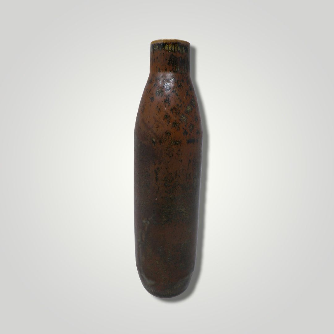 STALHANE Carl Harry (1920-1990) 
Bottle with neck in brown enamelled stoneware. &hellip;