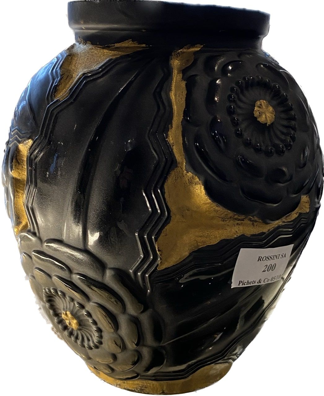 Null Pierre d'Avesn 1901-1990 

Vaso a sfera in vetro soffiato. 

H. 22 cm