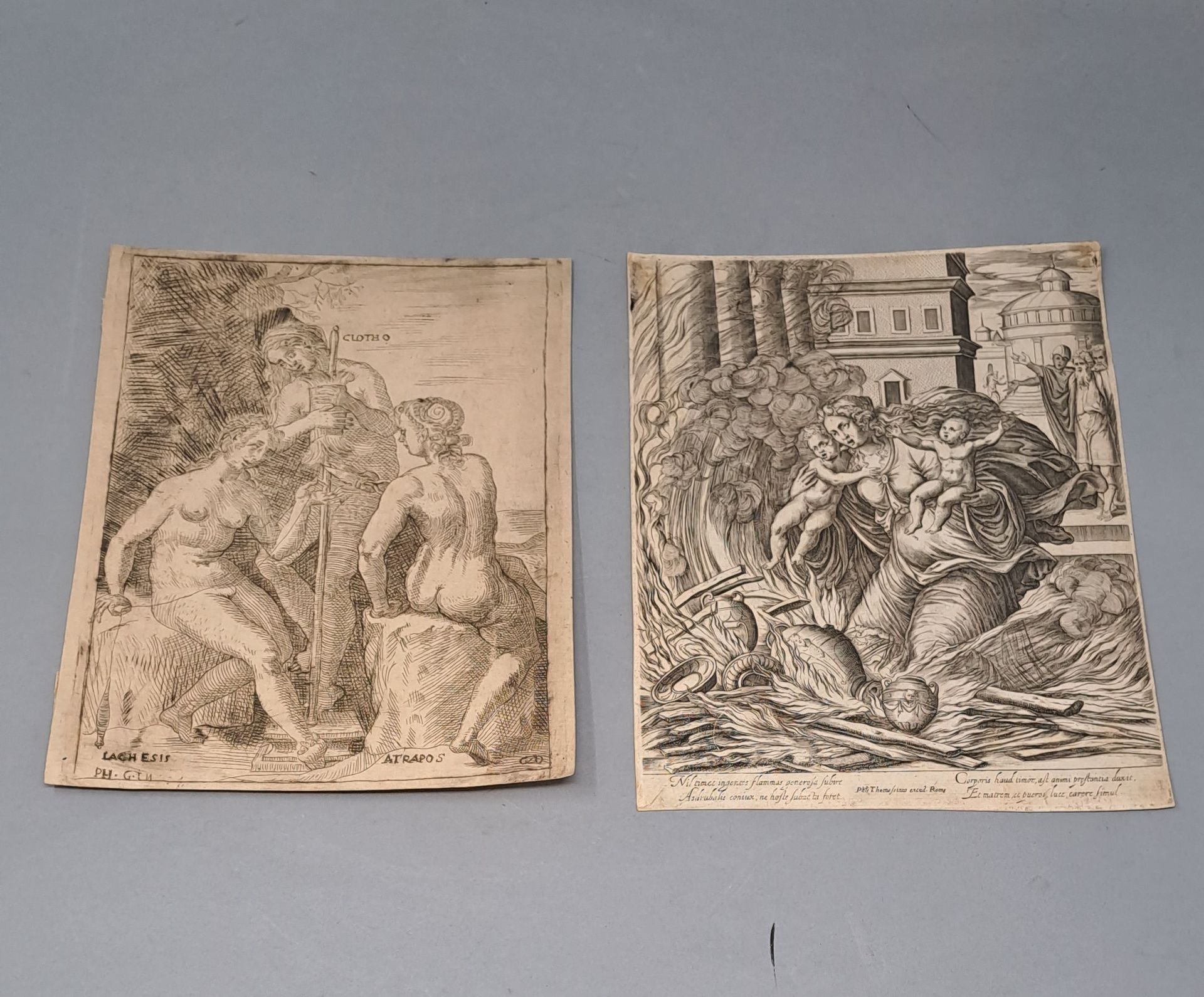 Null 意大利学校 17世纪



母亲和孩子。



由Ph. Thomassin在罗马出版的版画。



蚀刻版画，有点发黄，已粘贴，有灰尘。21,2 x&hellip;