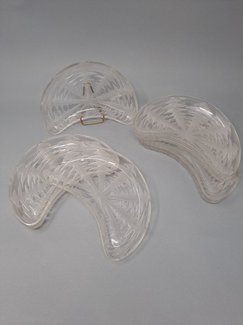 Null R. LALIQUE

Series of 8 salad plates " Pissenlit " in white molded glass, p&hellip;