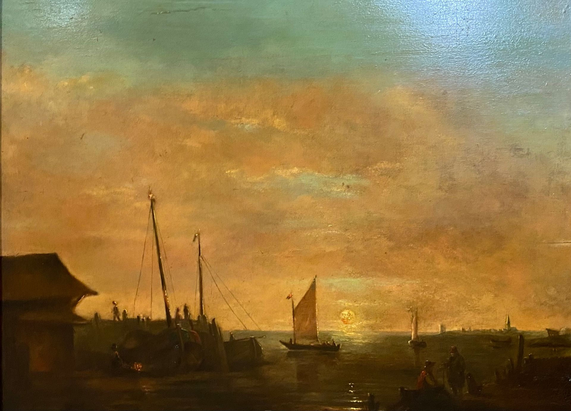 Null Sailboats in the rising sun, late 19th century



Oil on wood panels 

46 x&hellip;