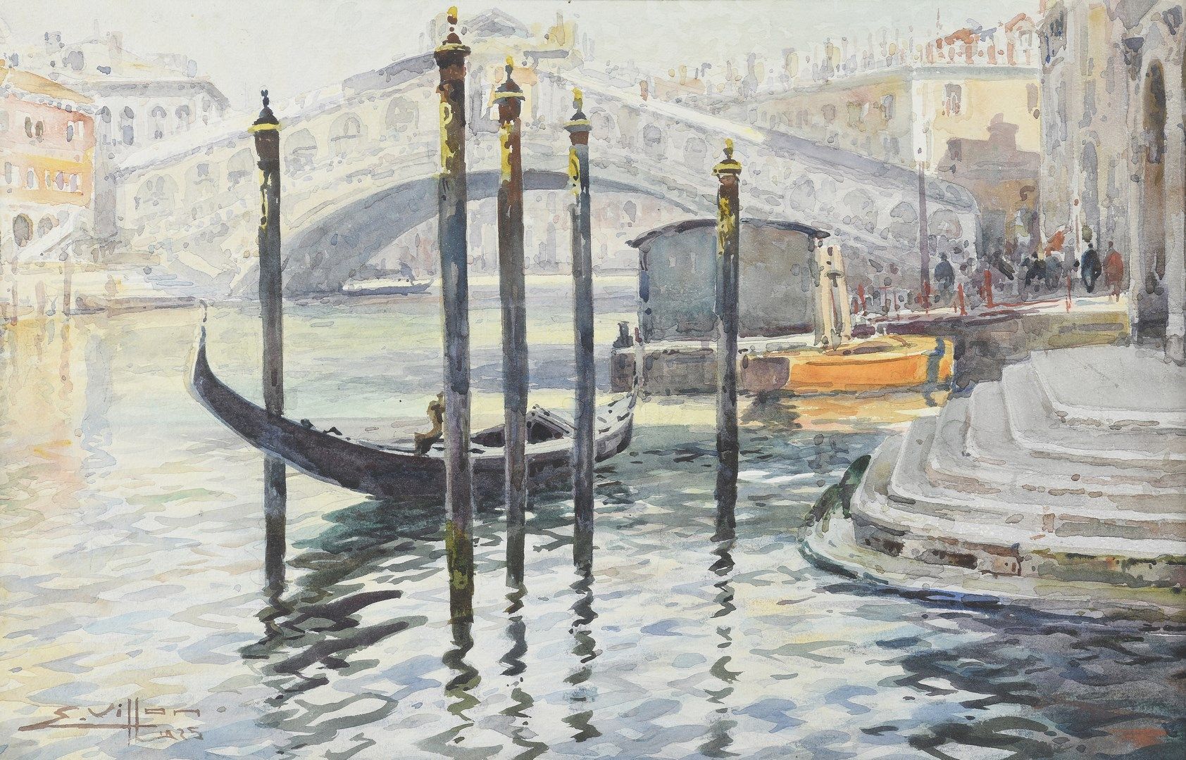 Null VILLON Eugène, 1879-1951

Die Rialtobrücke, Venedig, 1925

Aquarell und Gou&hellip;