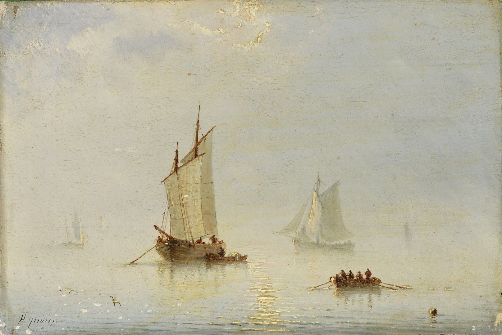 Null GUDIN Henriette, 1825-1892

Sailboats in calm weather

oil on panel (very s&hellip;