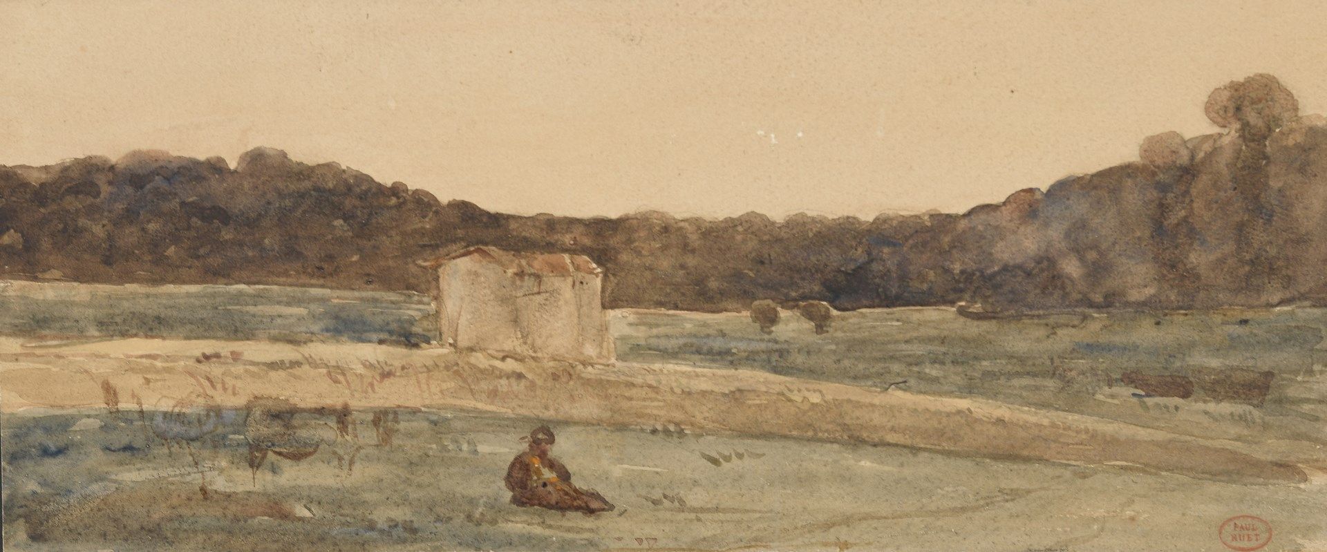 Null HUET Paul, 1803-1869

Figure assise dans un paysage

aquarelle (légère inso&hellip;