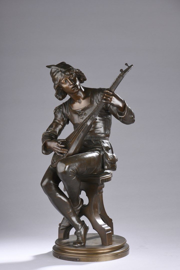 Null BOISSEAU Emile, 1842-1923

Oysel the troubadour

bronze with a shaded brown&hellip;