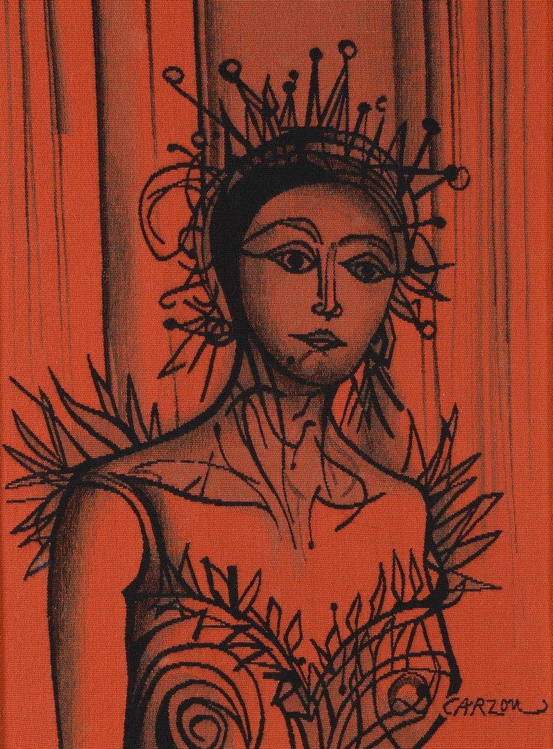 Null 卡尔苏-让，1907-2000

红色公主

奥布松挂毯画

纬线上有签名和日期的右下角，背面标有HD718的Bolduc。

72 x 53,5 c&hellip;