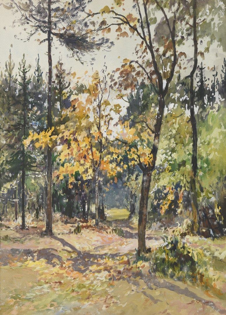 Null VILLON Eugène, 1879-1951

Sous-bois en automne, 1942

aquarelle et gouache &hellip;