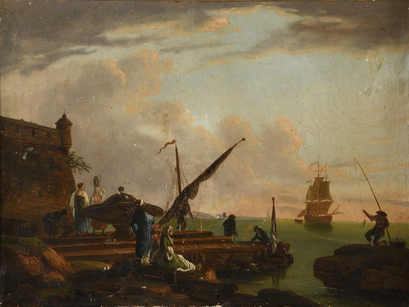 Null VERNET 克劳德-约瑟夫(Suite de) 

1714 - 1789



1 - 一个港口的视图

布面油画（在背面有一块大的加固件和两块小&hellip;