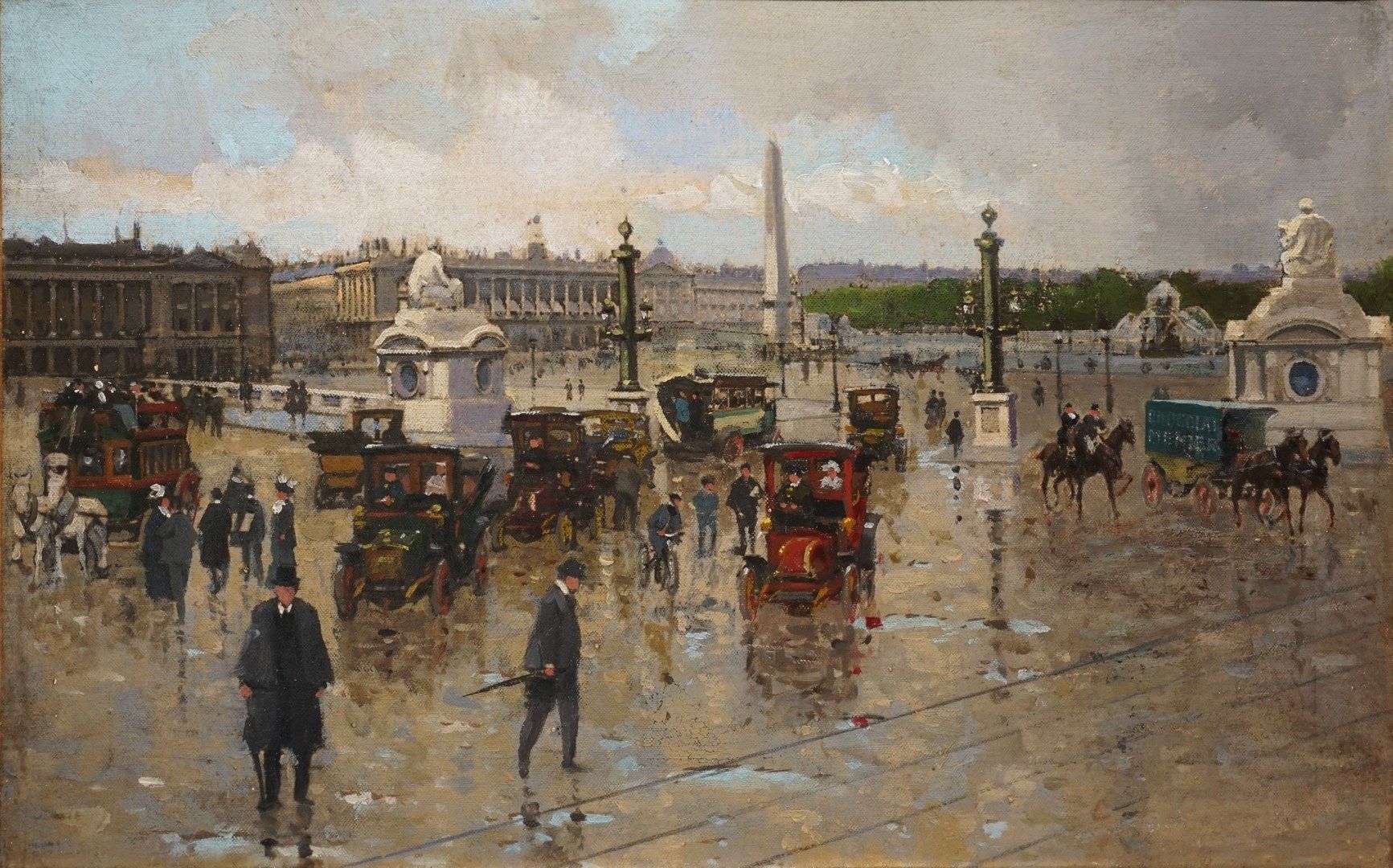 Null 法国学校，20世纪初

康科德广场（The Place de la Concorde

布面油画

无符号

19,5x29厘米