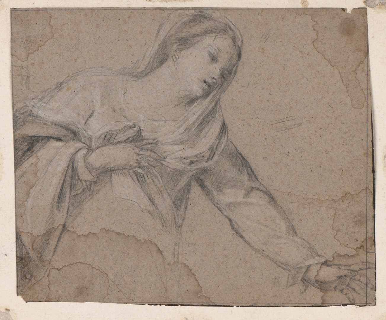 Null 洛朗-德（Laurent de）（归属）。

巴黎1606年--同上；1656年



研究一个女人，她的右手放在胸前，左手在前面。



黑石，模糊&hellip;