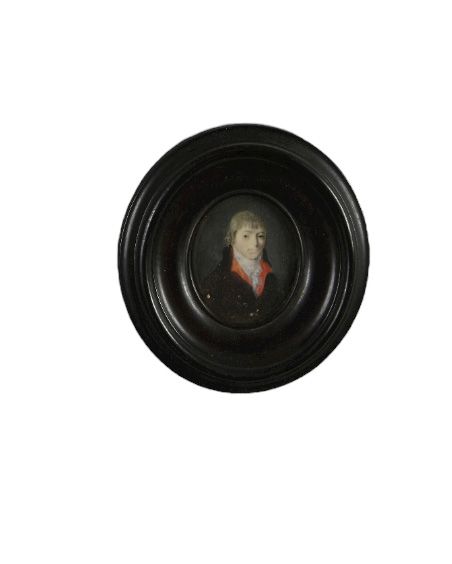 Null 法国学校 大约1800年 



一个身穿棕色夹克和红色衣领的年轻男子的肖像。

椭圆形的迷你型。



H.5,2 6 4,2厘米。



天然木质&hellip;