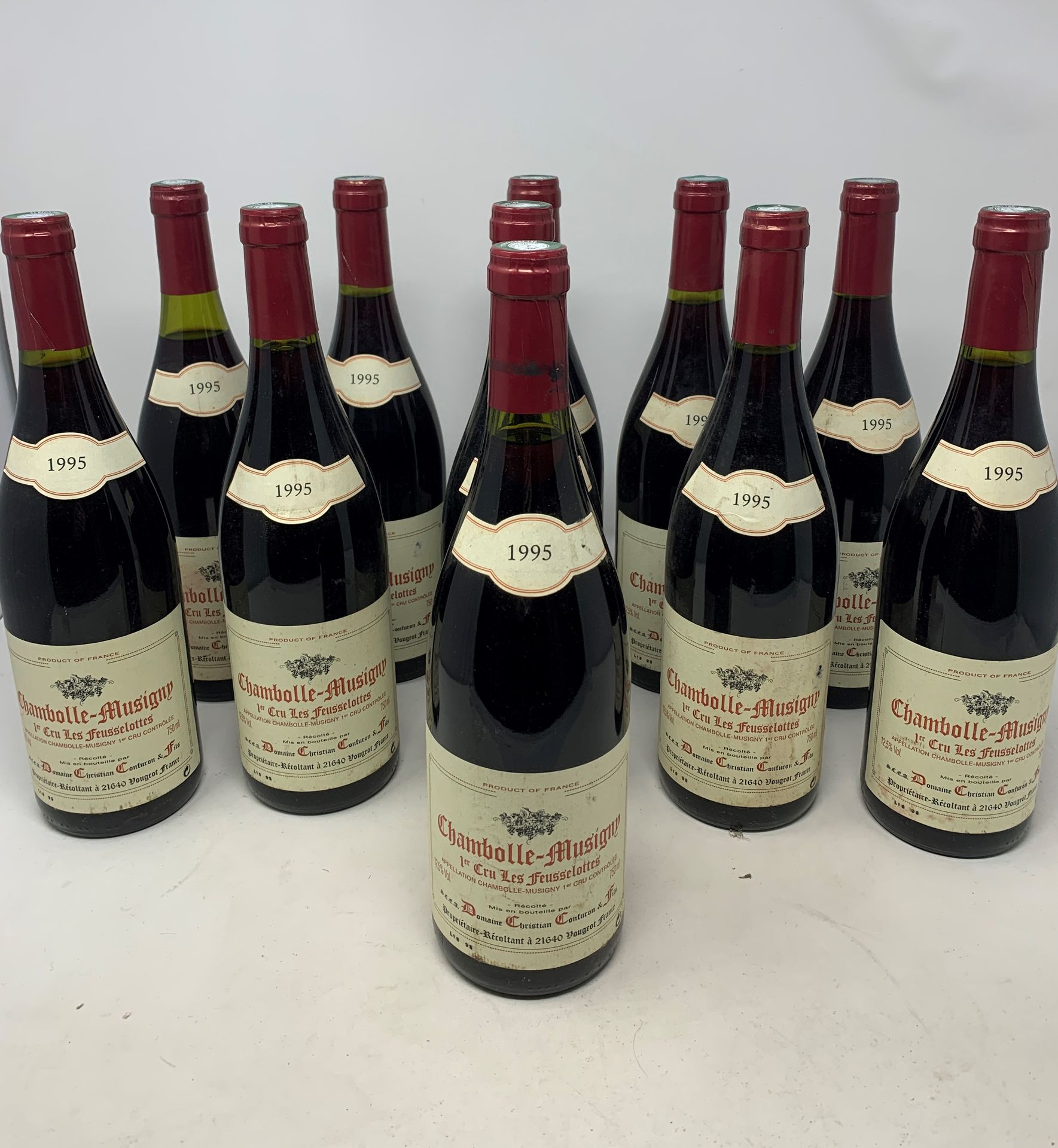 Null 11 bottles CHAMBOLLE-MUSIGNY "Les Feusselottes 1er cru", C. Confuron, 1995 &hellip;