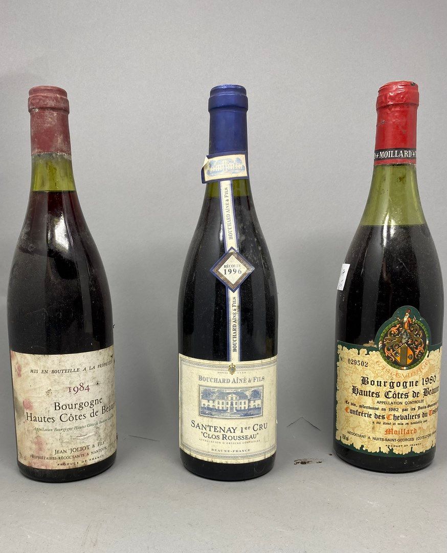 Null 5 bouteilles VIN ROUGE :
- CLOS ROUSSEAU Santenay, Bouchard Aimé et fils 19&hellip;