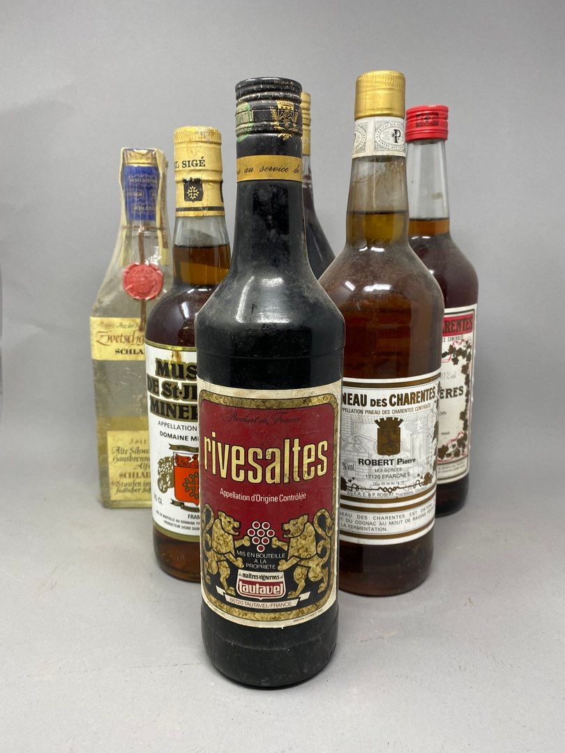 Null 6 bottles of WINE & ALCOHOL :
- Pineau des Charentes GUERIN Frères
- Pineau&hellip;
