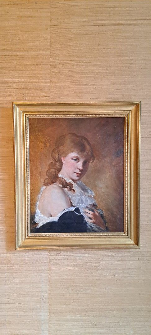Null MODERN SCHOOL, young woman of three quarters, oil on canvas, restored. 
44 &hellip;