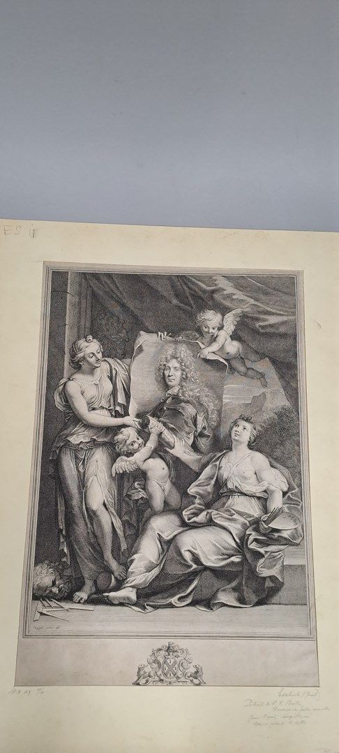 Null Gérard EDELINCK (1649-1707)之后
皮埃尔-文森-贝尔坦的肖像，休闲部分的财务主管。 
在N. De Largillière之&hellip;