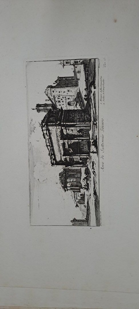 Null 乔瓦尼-巴蒂斯塔-皮拉内西(1720-1778)
观点：一套10个小盘子，拱门，喷泉，马戏团，正面图案，寺庙，瓮。蚀刻。漂亮的证明，其中3个在Chal&hellip;