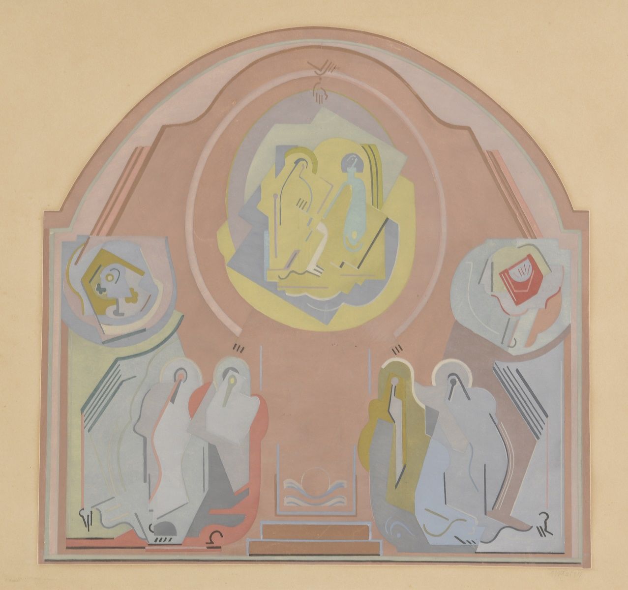 Null GLEIZES Albert, 1881-1953
L'incoronazione della Vergine, 1928
stencil a gua&hellip;