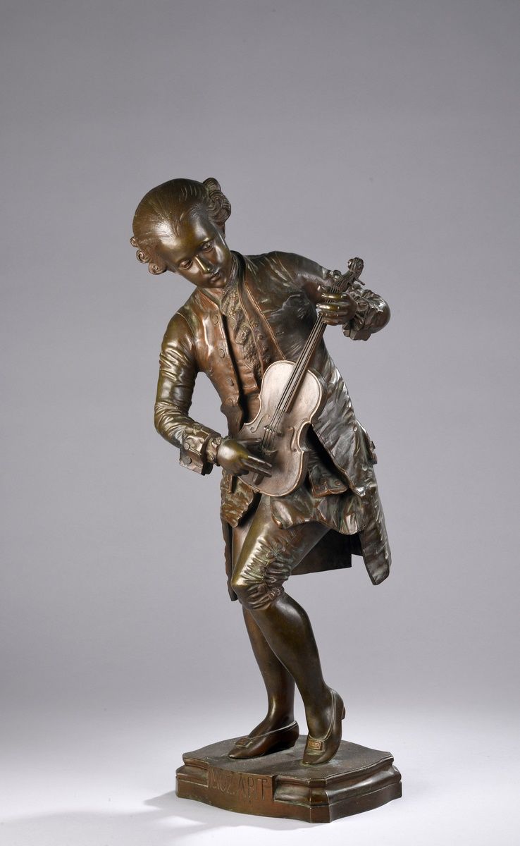 Null DUBOIS Paul, 1829-1905
Jeune Mozart
bronze à patine brune nuancée (traces d&hellip;