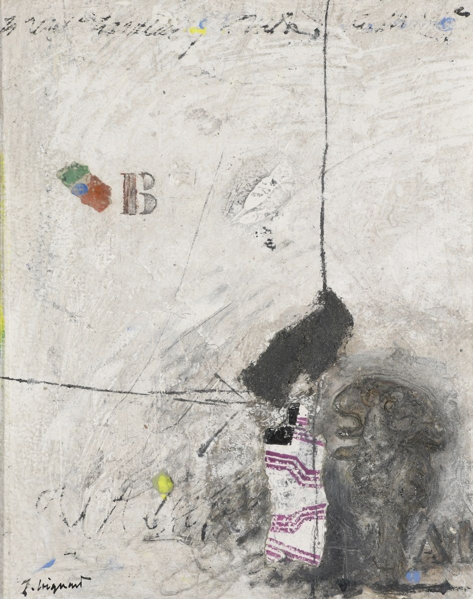 Null 库尼亚德-詹姆斯，1925-2008
娃娃的游戏
纸上混合媒体、颜料和拼贴画
左下角有签名
50 x 39,5 cm