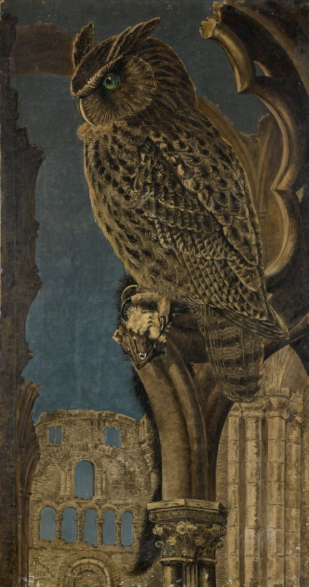 Null BOUTILLIER Addison, 20th century
Owl in a ruined church, 1919
oil on canvas&hellip;