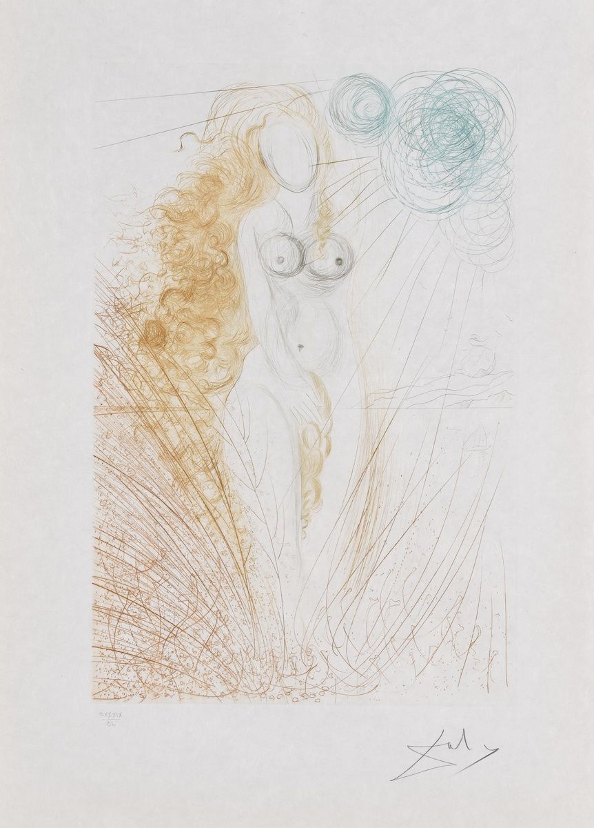 Null DALI Salvador, 1904-1989
Birth of Venus, 1970
etching in colors on Japon na&hellip;