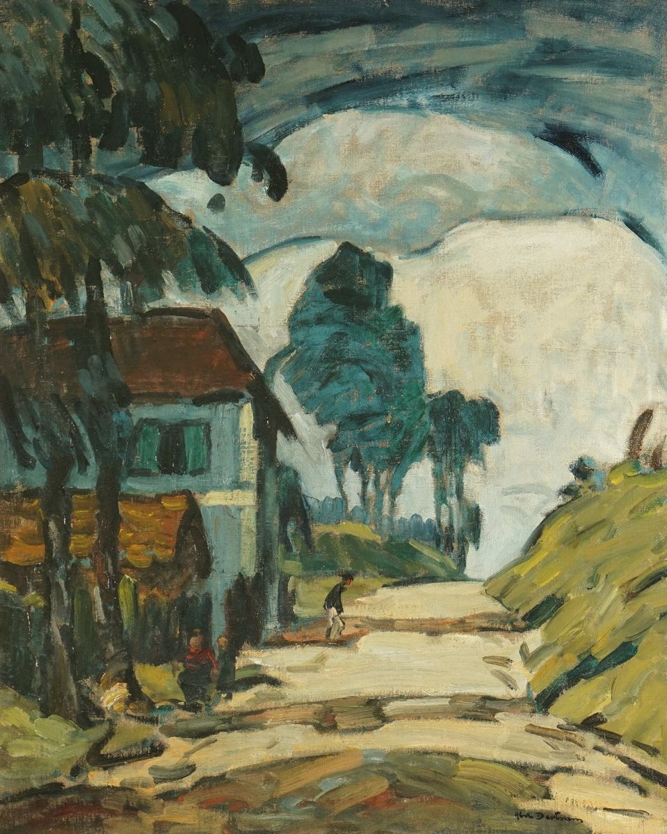 Null BERTRAM Abel, 1871-1954
有大树的小路
布面油画
右下角有签名
81 x 65厘米