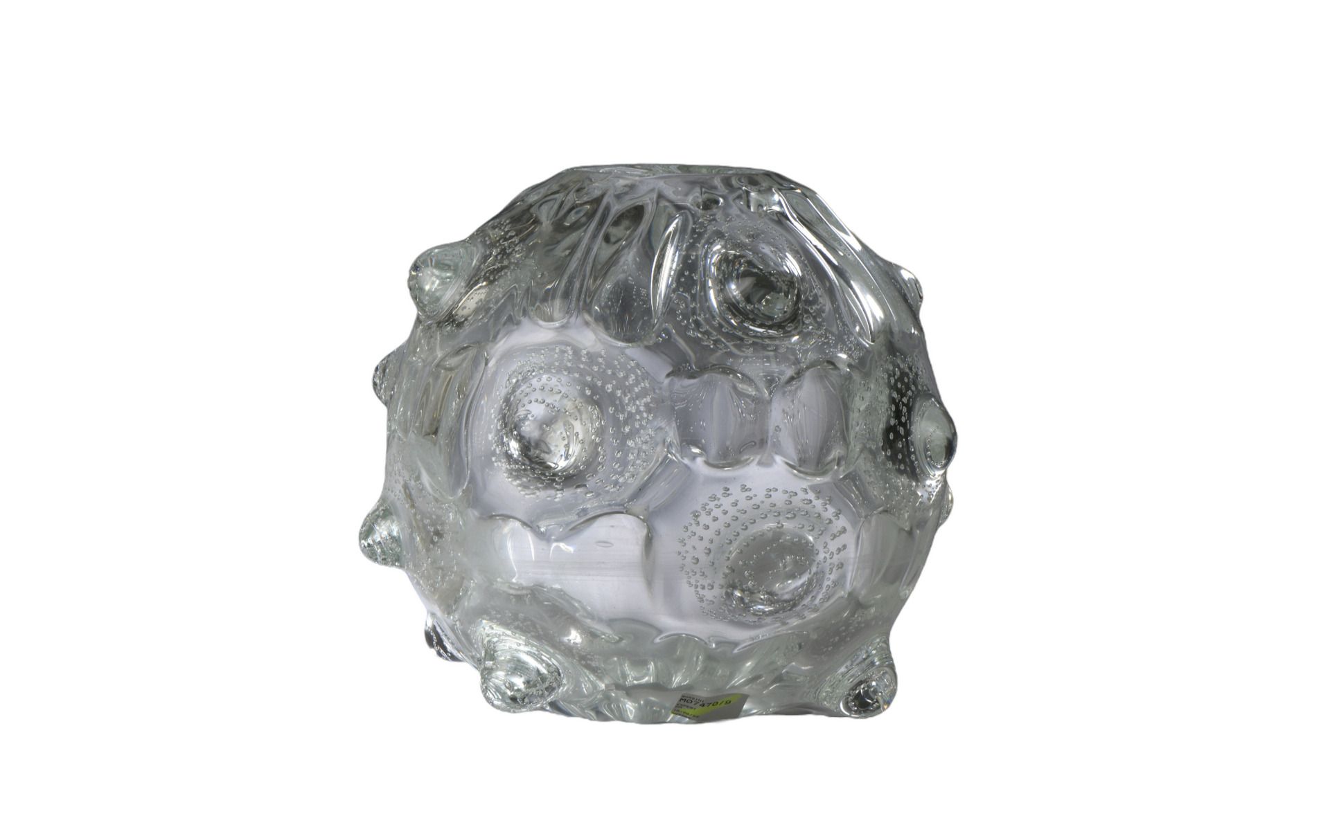 Null Ercole BAROVIER (归属)
花瓶有一个圆锥形的瓶身和许多玻璃颗粒。证明在镀金丝玻璃中。
高37,5厘米