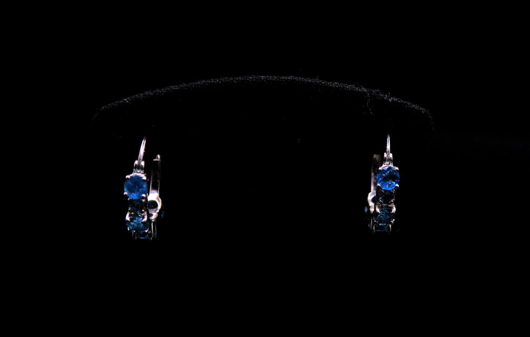 Null Ein Paar Ohrringe im Creolen-Stil, die mit Appatiten in verschiedenen Größe&hellip;