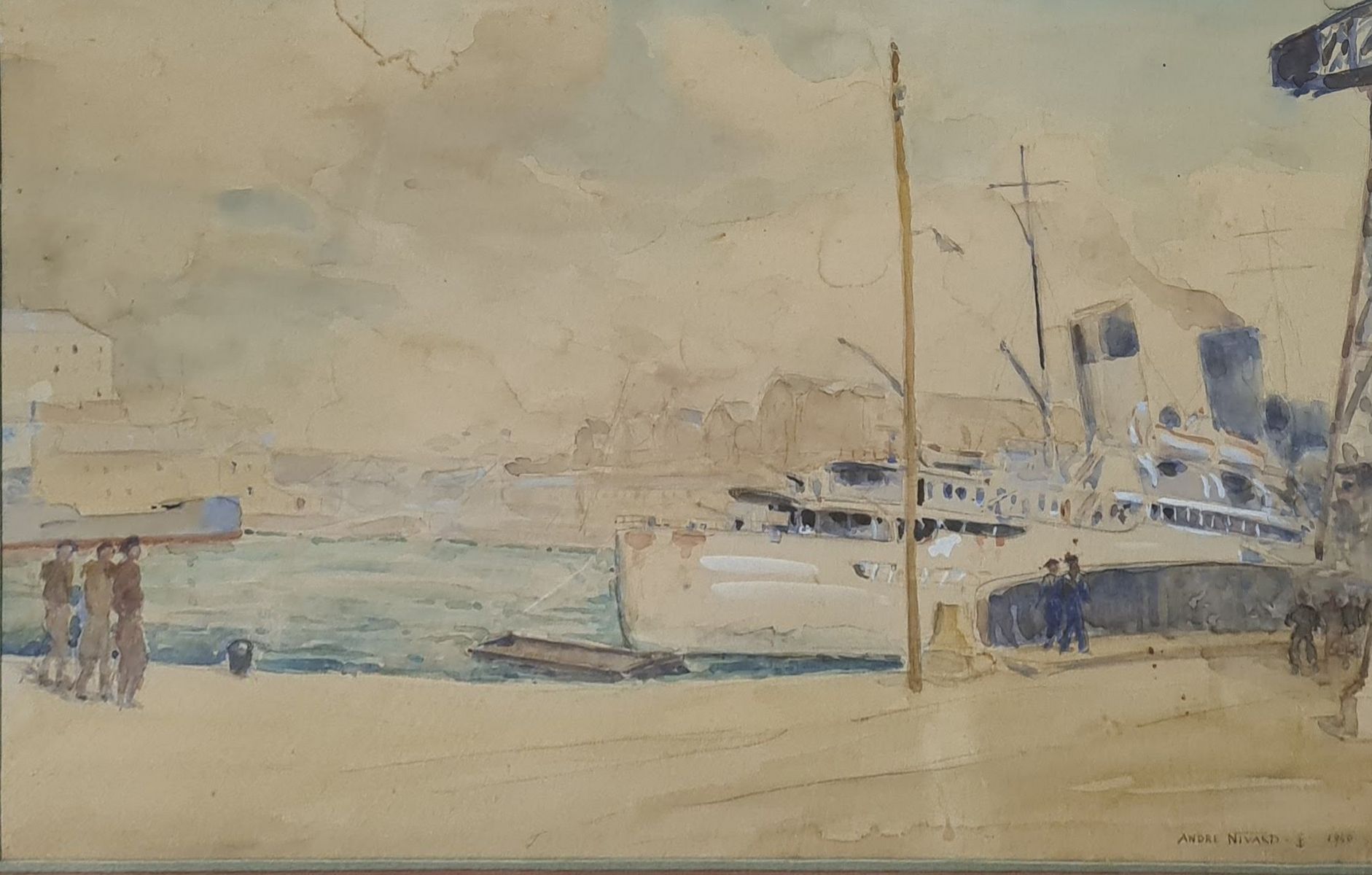 Null NIVARD André (1880-1969) - Peintre de la Marine
Paquebot Ville d'Alger à qu&hellip;