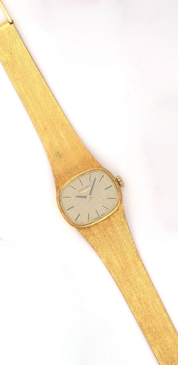 Null LONGINES Hacia 1970
N° 16929418
Reloj de pulsera de señora en oro amarillo &hellip;