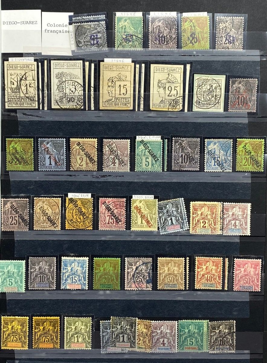 Null DIEGO-SUAREZ
Ensemble complet, timbres oblitérés et neufs avec charnières.
&hellip;