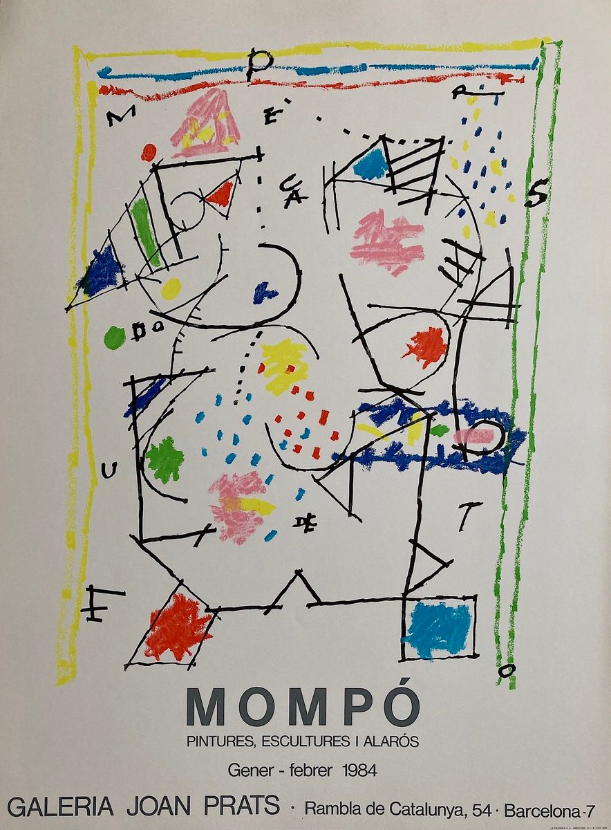 Null MOMPÒ Manuel Hernández
Affiche originale lithographie 1984, 
70 x 55 cm