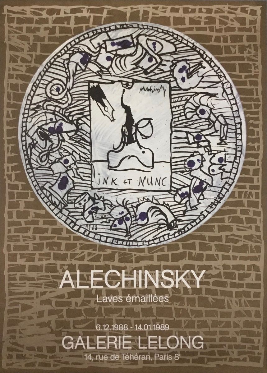Null ALECHINSKY Pierre 
Manifesto originale 1988 Lava smaltata. 
75 x 54 cm