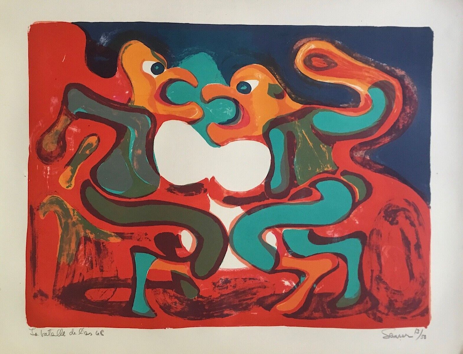Null SEMSER Charles 
Lithographie 1968, signée, numérotée sur 50 ex, 
51 x 65 cm