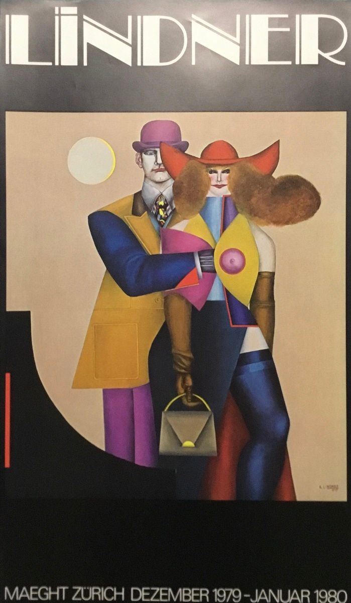 Null LINDNER Richard 
Offset poster Maeght 1980. 
72 x 43 cm