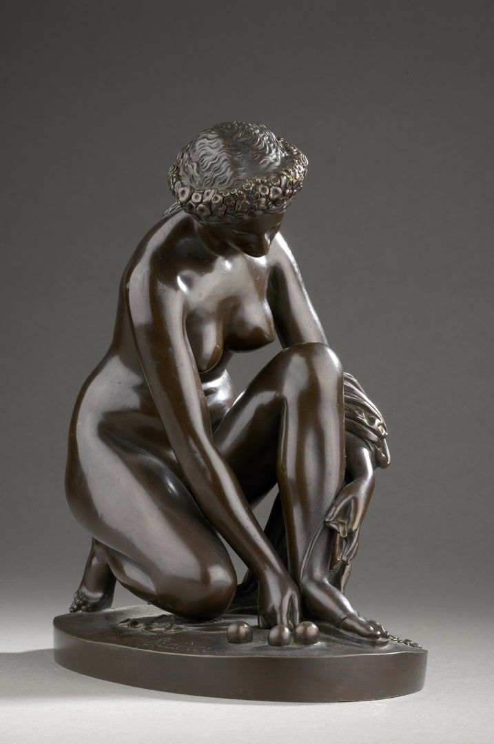 Null PRADIER Giacomo, 1790-1852
La toilette d'Atalante
bronzo a patina bruna, Su&hellip;