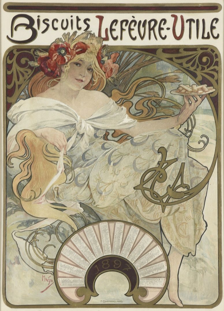 Null MUCHA Alphonse, 1860-1939
Cookies Lefèvre Utile, 1897
color poster, F. Cham&hellip;