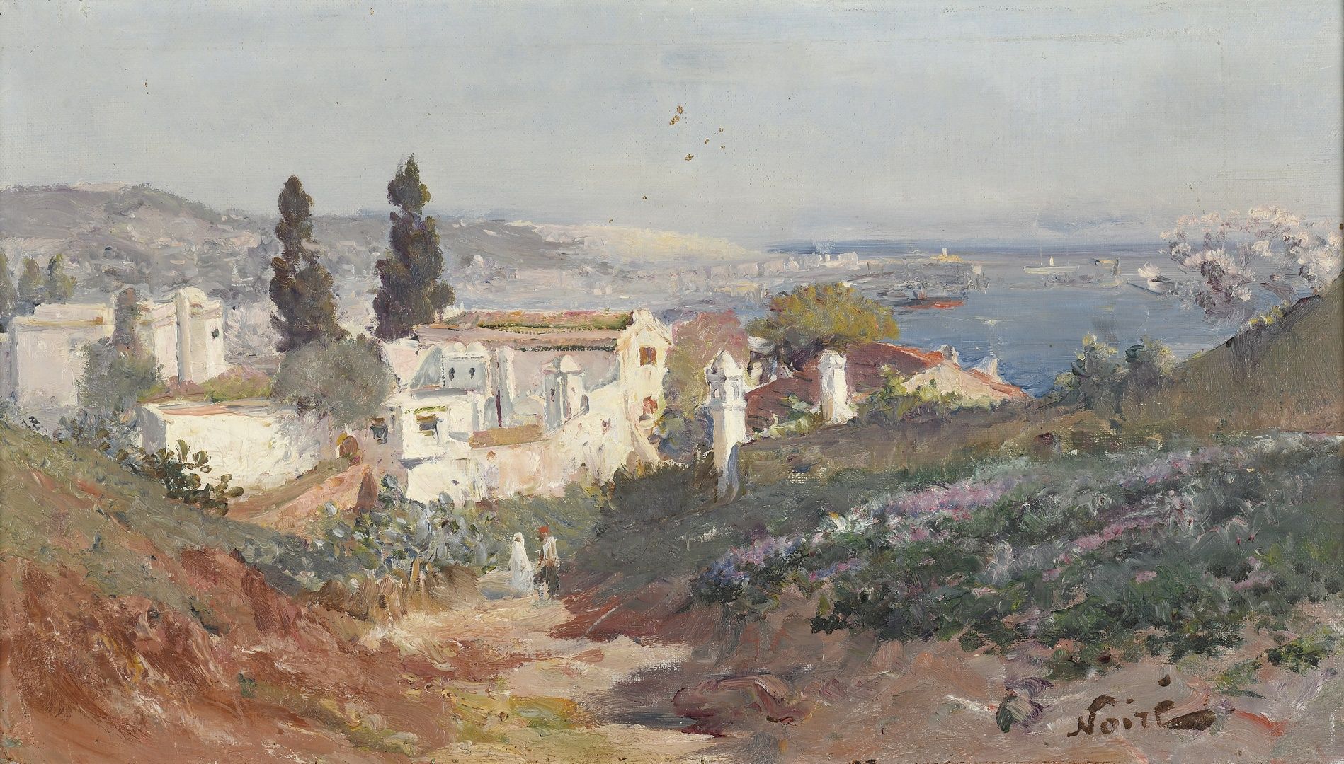 Null 诺伊雷-马克西姆, 1861-1927
阿尔及尔高地
布面油画（小裂缝），右下方有签名
27 x 46 厘米