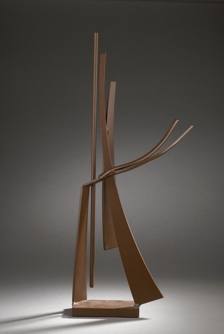 Null 多米尼克-马尔蒂埃，生于 1954 年
无题 
切割和焊接金属雕塑，涂棕色，1/1，底部 ：D maltier
高度：68 厘米