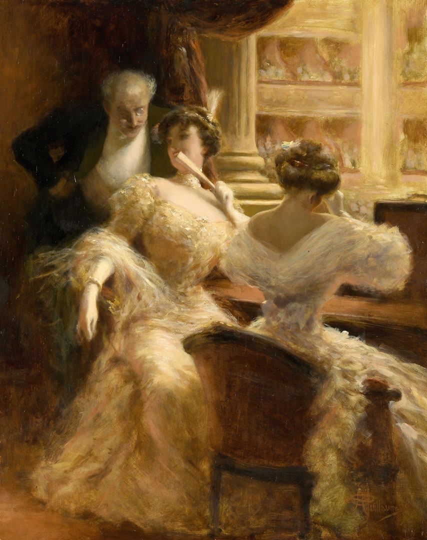 Null GUILLAUME Albert, 1873-1942
Conversation galante à l’opéra
huile sur pannea&hellip;