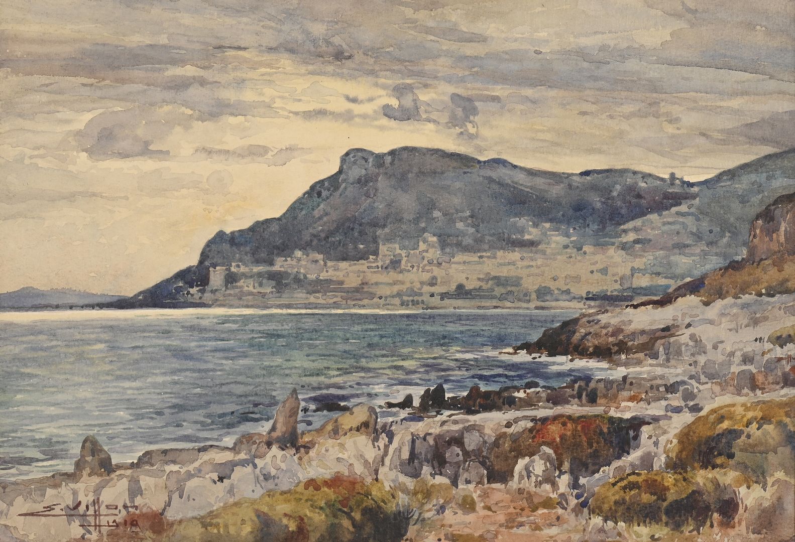 Null VILLON Eugène, 1879-1951
Bord de mer en Méditerranée, 1910
aquarelle (légèr&hellip;